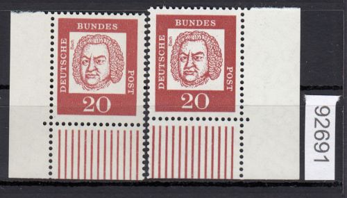 Bund 1961, Mich.-Nr.: 352 x **  Eckrand