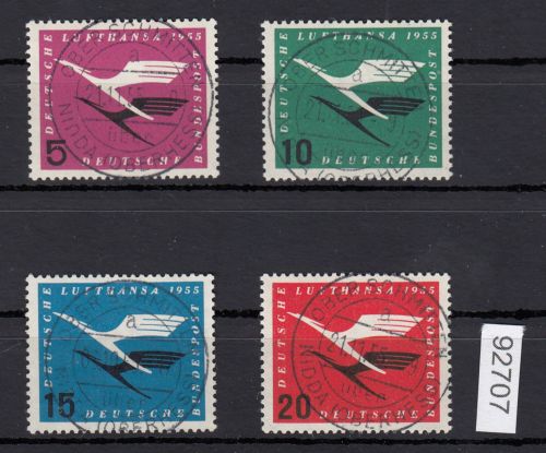 Bund 1955, Mich.-Nr.: 205-208 LUXUS Zentrisch   Vollstempel