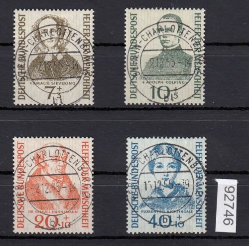 Bund 1955, Mich.-Nr.: 222-25 LUXUS Gestempelt  Berlin Charlottenburg