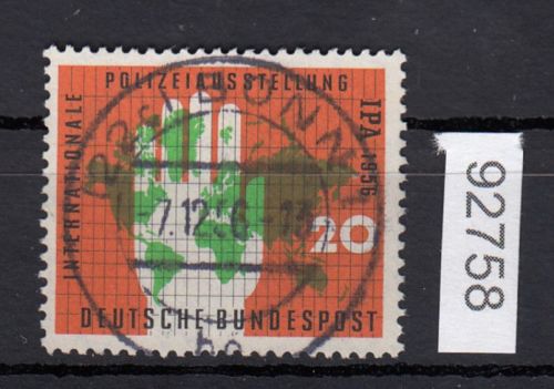 Bund 1956, Mich.-Nr.: 240 LUXUS Zentrisch   Vollstempel