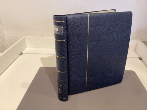 Leuchtturm Klemmbinder wattiert gebraucht Leer blau