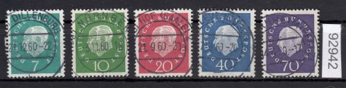 Bund 1959, Mich.-Nr.: 302-306 LUXUS Gestempelt   Vollstempelt  zentrisch
