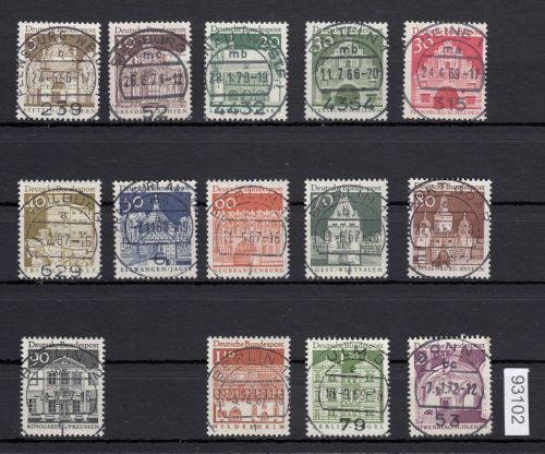Bund 1966, Mich.-Nr.: 489-503 LUXUS Zentrisch Gestempelt  Vollstempel