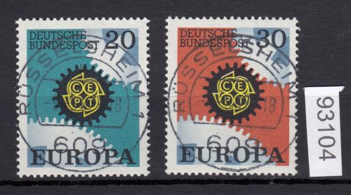 Bund 1967, Mich.-Nr.: 533+534 LUXUS Zentrisch Gestempelt+gummi  Vollstempel