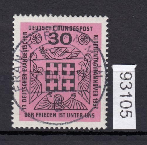 Bund 1967, Mich.-Nr.: 536 LUXUS Zentrisch Gestempelt+gummi  Vollstempel