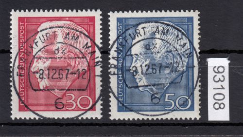Bund 1967, Mich.-Nr.: 542+543 LUXUS Zentrisch Gestempelt  Vollstempel