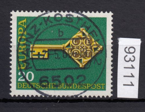 Bund 1968, Mich.-Nr.: 559 LUXUS Zentrisch Gestempelt  Vollstempel