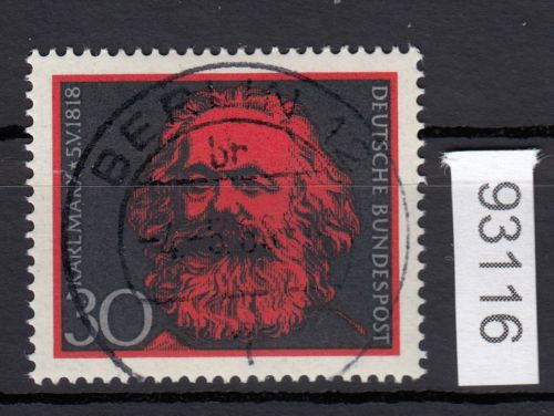 Bund 1968, Mich.-Nr.: 558 LUXUS Zentrisch Gestempelt+gummi  Vollstempel