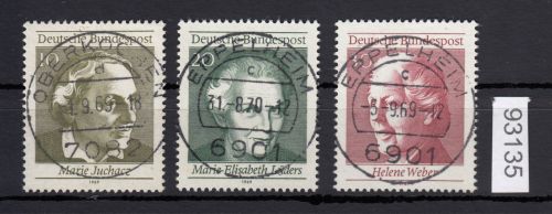 Bund 1969, Mich.-Nr.: 596-98 LUXUS Gestempelt  Vollstempel  Zentrisch