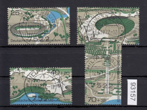 Bund 1972, Mich.-Nr.: 723-26 Block 7 LUXUS  gestempelt  Zentrisch  Vollstempel