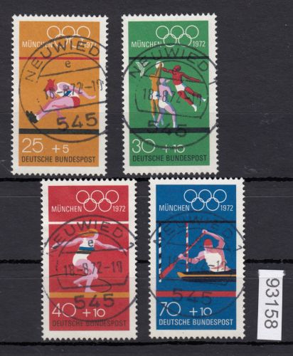 Bund 1972, Mich.-Nr.: 734-37 Block 8 LUXUS  gestempelt  Zentrisch  Vollstempel