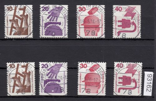 Bund 1971, Mich.-Nr.: 695-696-698-699 C+D LUXUS  Gestempelt  Zentrisch  Vollstempel