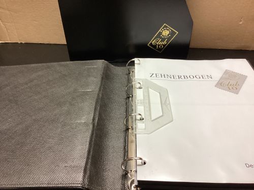Deutsche Post  Zehnerbogenalbum + Schuber  ( 4 Ringe )  + 40 Hüllen  gebraucht