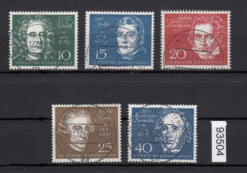 Bund 1959, Mich.-Nr.: 315-19 LUXUS Gestempelt  Berlin-Charlottenburg