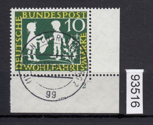 Bund 1959, Mich.-Nr.: 323 LUXUS Eckrand FN 2 Gest.+gummi    Berlin-Charlottenburg