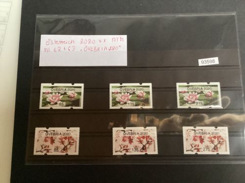 Österreich 2020 ,Mich.-Nr.: ATM Mi 62+ 63 ÖVEBRIA   Wertstufe 85-135-275   **