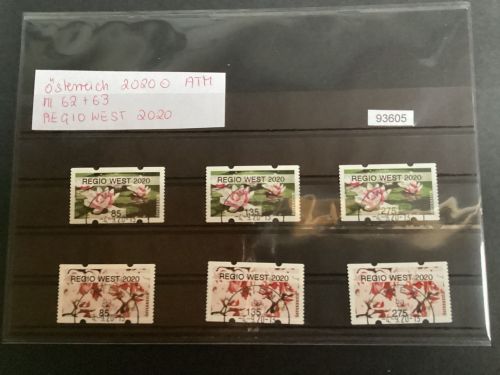 Österreich 2020 ,Mich.-Nr.: ATM Mi 62+63  Wertstufe 85-135-275  gestempelt