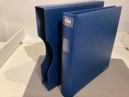 Lindner Ringbinder (18 Ringe) 1 mal gebraucht leer blau