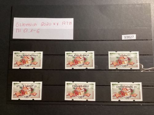 Österreich 2020  , Mich.-Nr.: ATM Mi 67.1-6 Wertstufe 135 C**
