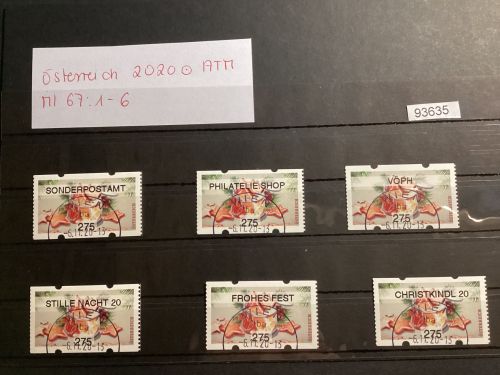 Österreich 2020 ,Mich.-Nr.: ATM Mi 67.1-6  Wertstufe 275  gestempelt