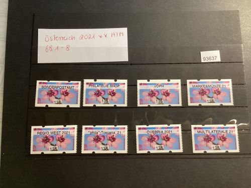 Österreich 2021 ,Mich.-Nr.: ATM Mi 68.1-8 Wertstufe 135 C**