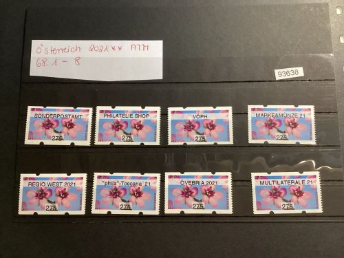 Österreich 2021 ,Mich.-Nr.: ATM Mi 68.1-8 Wertstufe 275 C**