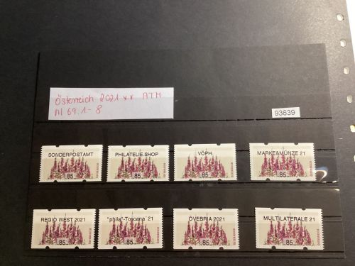 Österreich 2021  , Mich.-Nr.: ATM Mi 69.1-8 Wertstufe 85 C**