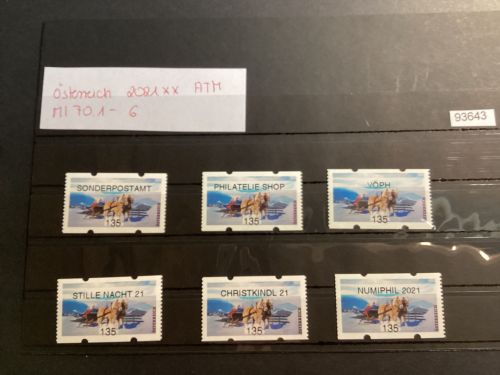Österreich 2021, Mich.-Nr.: ATM Mi 70.1-6 Wertstufe 135 C**