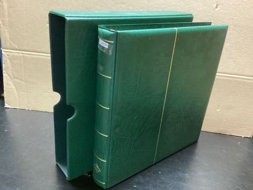 Leuchtturm Ringbinder+Kassette (13 Ringe )  Wattiert  grün gebraucht  Leer