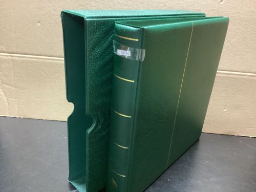 Leuchtturm Ringbinder+Kassette (13 Ringe )  Wattiert  grün gebraucht  Leer
