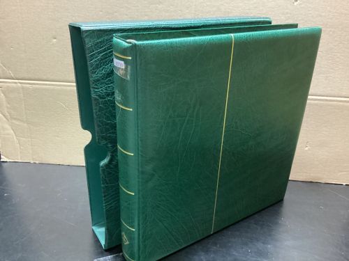 Leuchtturm Ringbinder+Kassette (13 Ringe )  Wattiert  grün gebraucht  Leer
