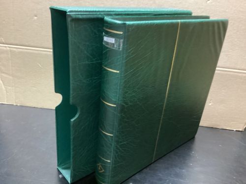 Leuchtturm Ringbinder+Kassette (13 Ringe )  Wattiert  grün gebraucht  Leer