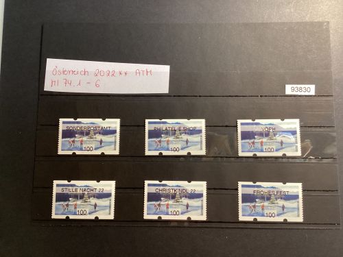 Österreich 2022, Mich.-Nr.: ATM Mi 74.1-6 Wertstufe  100 C**