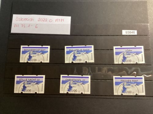 Österreich 2022 ,Mich.-Nr.: ATM Mi 75.1-6 Wertstufe 100 gestempelt