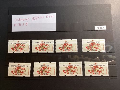 Österreich 2023, Mich.-Nr.: ATM Mi 76.1-8 Wertstufe  300 C**