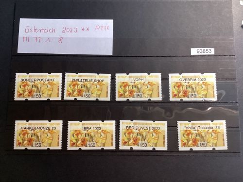 Österreich 2023 , Mich.-Nr.: ATM Mi 77.1-8 Wertstufe 150  C**