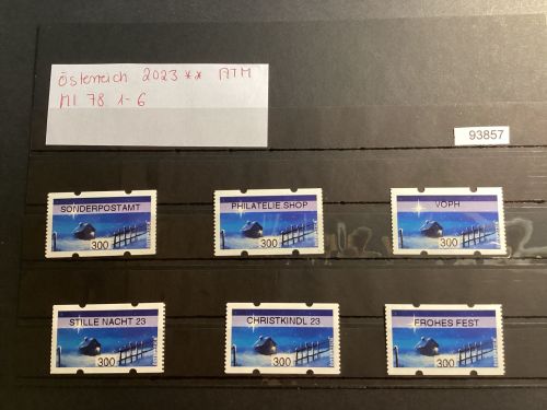 Österreich 2023, Mich.-Nr.: ATM Mi 78.1- 6 Wertstufe  300 C**