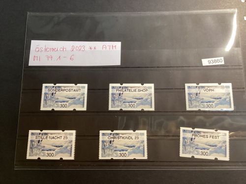 Österreich 2023, Mich.-Nr.: ATM Mi 78.1- 6 Wertstufe  300 C**