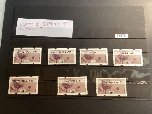 Österreich 2024 , Mich.-Nr.: ATM Mi 80.1-7 Wertstufe 95 C**