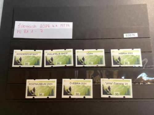 Österreich 2024 , Mich.-Nr.: ATM Mi 81.1-7 Wertstufe 95 C**