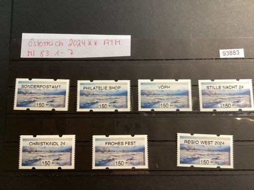 Österreich 2024, Mich.-Nr.: ATM Mi 83.1-7  Wertstufe 150  C**