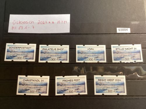 Österreich 2024,Mich.-Nr.: ATM Mi 82.1-7 Wertstufe  300 C**