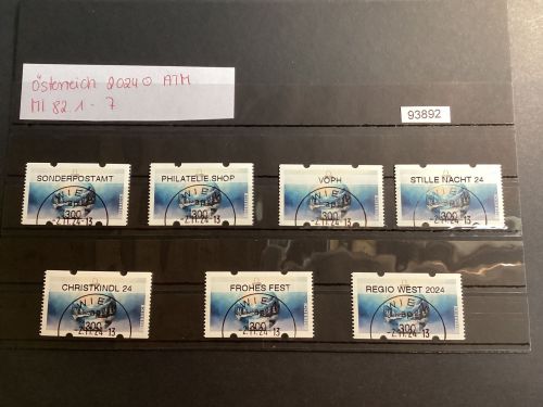 Österreich 2024 , Mich.-Nr.: ATM Mi  82.1-7 Wertstufe 300  gestempelt