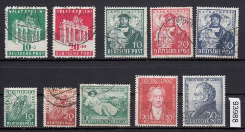 Bizone 1949 Mi. Nr. 101-110  gestempelt  Komplett