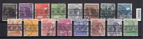 Bizone 1948  Mi. Nr. 36-51 I gestempelt Band