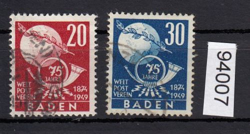 Alliierte Franz. Zone Baden Mi. Nr. 56+57 gestempelt