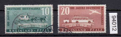 Alliierte Franz. Zone Rheinland Pfalz Mi. Nr. 49+50 gestempelt