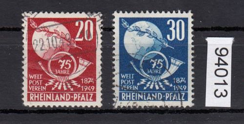 Alliierte Franz. Zone Rheinland Pfalz Mi. Nr. 51+52 gestempelt
