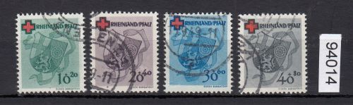 Alliierte Franz. Zone Rheinland Pfalz Mi. Nr. 42-45 A gestempelt  geprüft