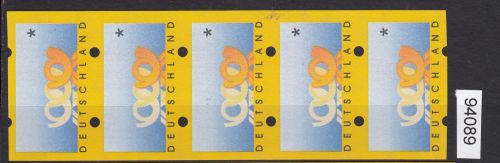 Bund 1999, Mich.-Nr.: ATM 3 **  ohne Eindruck 5er.-Streifen